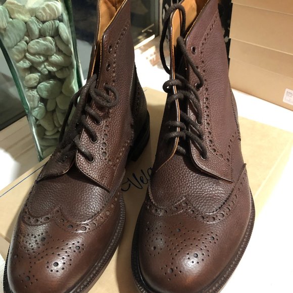 Velasca Leather Brogue Boots - Made in Italy - Picture 3 of 11